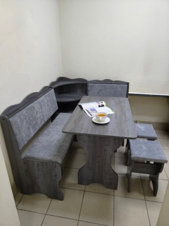 Кухонный уголок Миссия с полкой ткань в Чулым - mebel154.com