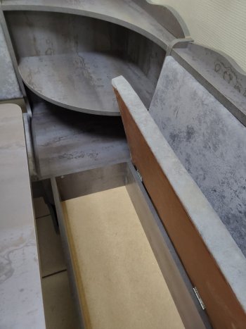 Кухонный уголок Миссия с полкой ткань в Чулым - mebel154.com