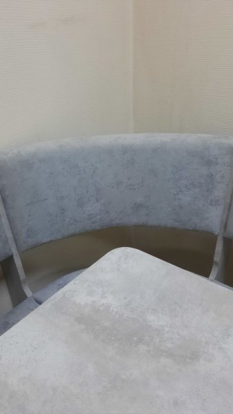 Кухонный уголок Миссия V велюр (цемент) в Чулым - mebel154.com