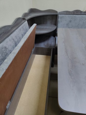 Кухонный уголок Миссия с полкой ткань в Чулым - mebel154.com