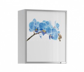 Анна АП-60 Полка с витриной Орхидея синяя в Чулым - mebel154.com