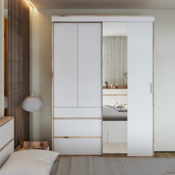 Шкаф-купе Брауни 1.5м в Чулым - mebel154.com