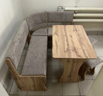 Кухонный уголок Миссия V велюр (дуб вотан) в Чулым - mebel154.com