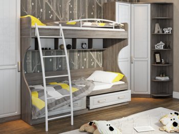 Кровать Прованс с металлической лестницей ТД-223.11.01 в Чулым - mebel154.com