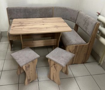 Кухонный уголок Миссия V велюр (дуб вотан) в Чулым - mebel154.com