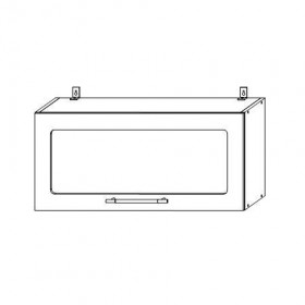 Гарда ВПГС 800 шкаф верхний горизонтальный со стеклом в Чулым - mebel154.com