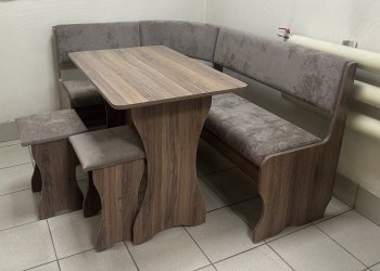 Кухонный уголок Миссия  V велюр(коричневый) в Чулым - mebel154.com