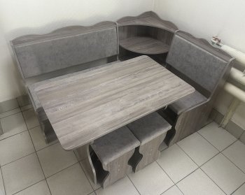 Кухонный уголок Миссия с полкой, ткань(локи) в Чулым - mebel154.com