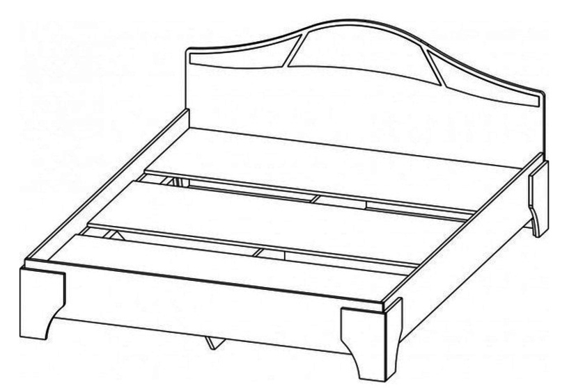 Кровать  1400 Лагуна-5(основание-щит) в Чулым - mebel154.com