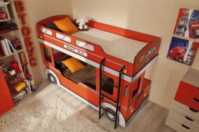 Кровать двухъярусная детская Автобус в Чулым - mebel154.com