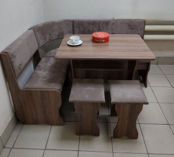 Кухонный уголок Миссия  V велюр(коричневый) в Чулым - mebel154.com