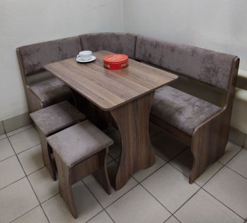 Кухонный уголок Миссия  V велюр(коричневый) в Чулым - mebel154.com