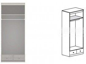 Шкаф 2-х дверный Амалия СБ-990 в Чулым - mebel154.com