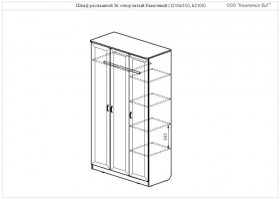 Шкаф распашной 3-х створчатый Рамочный в Чулым - mebel154.com