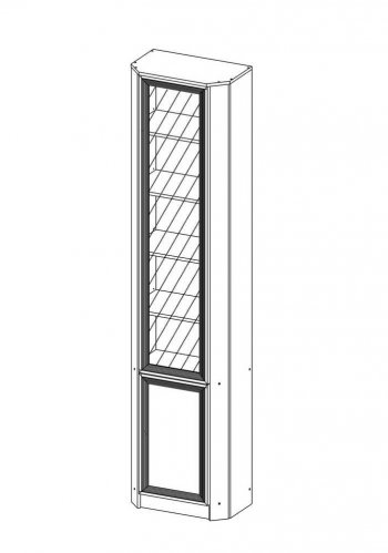 Шкаф угловой В-20 дверь комбинированная в Чулым - mebel154.com